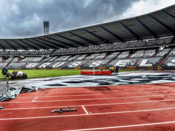 Voor de Memorial Van Damme 2023 kreeg het Koning Boudewijnstadium een nieuwe atletiekpiste