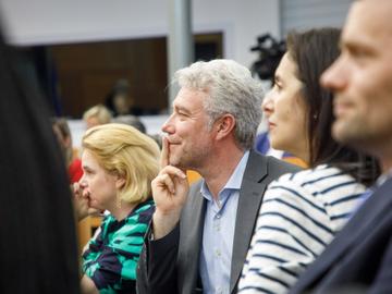 20240625 Eedaflegging Brussels parlement Elke Van den Brandt (Groen), Alain Maron en Zakia Khattabi (Ecolo)