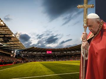 Paus Franciscus komt naar het Koning Boudewijnstadion.