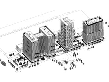 Deze torens met kantoren, winkels en appartementen komen in de Vooruitganstraat in Schaarbeek, op de plaats waar het CCN-complex stond.