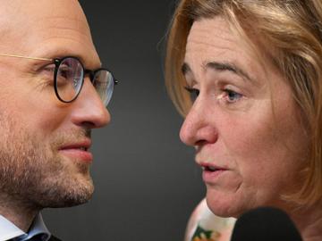 David Leisterh (MR) en Elke Van den Brandt (Groen)