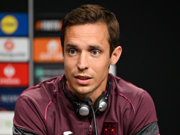 David Hubert, interim-coach van RSC Anderlecht persconferentie voor de match tegen Real Sociedad