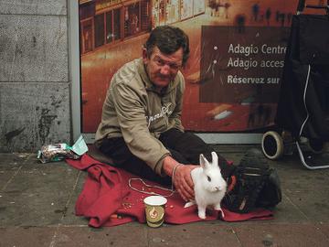 dakloze met konijn BRUZZ 1551