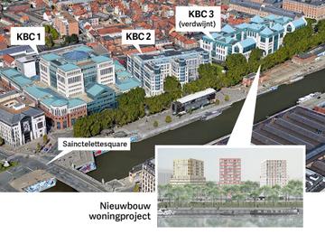 Het project komt aan Havenlaan 12, waar nu nog het derde gebouw van KBC staat.
