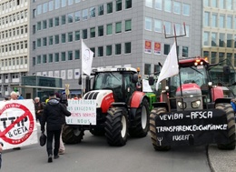tractor boerenprotest Schumanplein