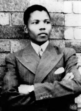 Nelson Mandela als 19-jarige in 1937