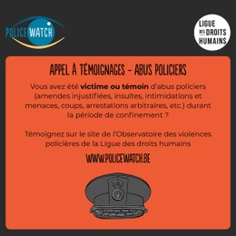 Police Watch_Ligue des droits humain_politiegeweld
