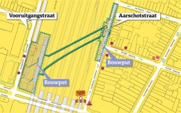 Uitbreiding metro 3: er komt een verbindingstunnel tussen de Vooruitgangsstraat en de Aarschotstraat waarvoor bouwputten gegraven moeten worden