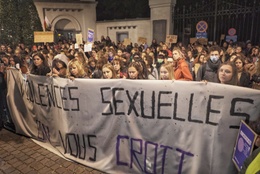 Betoging seksueel geweld in Elsene