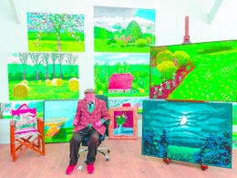 David Hockney in his Normandy studio 24th February 2021 David Hockney