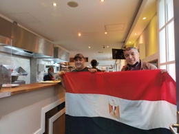 Egyptische supporters in de Brabantwijk