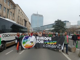 Vredesbetoging oorlog Oekraïne 'Europa voor vrede en solidariteit'