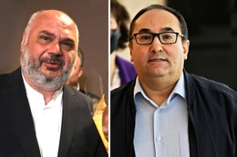 Christos Doulkeridis (Ecolo), burgemeester van Elsene en Ahmed Laaouej (PS), burgemeester van Koekelberg