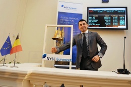 Mark MacGann, Senior Vice President, Head of European Government Affairs and Public Advocacy of NYSE Euronext op een archiefbeeld uit januari 2010