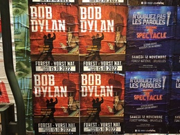 Affiches van het concert van Bob Dylan in Vorst-Nationaal op 15 oktober 2022