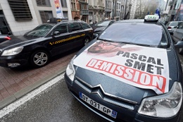 27 maart 2018 Manifestatie betoging taxichauffeurs tegen Uber
