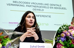Persconferentie op 2 maart 2018 van toenmalig staatssecretaris Zuhal Demir (N-VA) Meldcodes vrouwelijke genitale verminking, partnergeweld en seksueel geweld