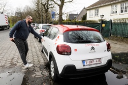 Wagen van het autodeelsysteem Cambio in Brussel