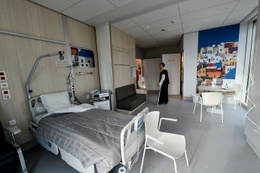 Een patiëntenkamer in ziekenhuis Delta