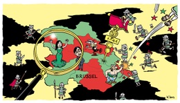 Cartoon Verkiezingsuitslag Brussel BRUZZ ACTUA 1664