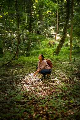 Ilse Simoens, biologe in het Zoniënwoud