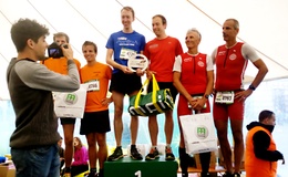 Ecotrail Brussel 2019: Thomas Jansen en Stefaan Bruffaerts van de Brusselse Atletiekverenging winnen de Run-Bike op de afstand 43,2 km