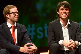 Peter Van Rompuy en Benjamin Dalle op het CD&V-verkiezingscongres in Brugge in 2014