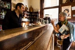 Grieks Cafe La Rose Blanche, steenweg op Merchtem, Sin-Jans-Molenbeek