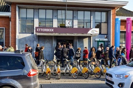 Het treinstation van Etterbeek aan de Generaal Jacqueslaan