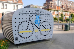 Cycloparking.brussels, fietsboxen beheerd door bike for Brussels, hier in Evere