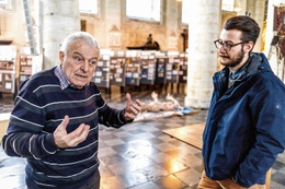 Daniël Alliët en Evert Wouters in de Begijnhofkerk, nu House of Compassion