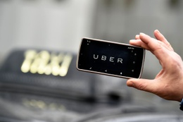 Betoging van taxichauffeurs tegen het taxiplan van de Brusselse Regering in maart 2015
