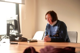 Beata Jonczyk, buurtregisseur van de politie in de Versailleswijk in Neder-Over-Heembeek