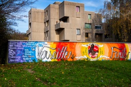 Graffiti in de Versailleswijk in Neder-Over-Heembeek