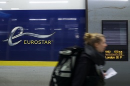 Eurostar in het treinstation Brussel-Zuid