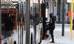 Een bushalte van de Vlaamse vervoersmaatschappij De Lijn aan Brussel-Noord