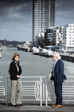 Coronacrisismanager Inge Neven en Marc Noppen, CEO van het UZ Brussel