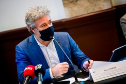Alain Maron (Ecolo), minister van de Brusselse Hoofdstedelijke Regering, belast met Klimaattransitie, Leefmilieu, Energie en Participatieve Democratie