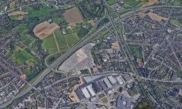 De Brusselse Grote Ring met afrit 7 aan parking C en afrit 8 in Wemmel