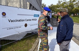 3 mei 2021: opening van het vaccinatiecentrum in het Militair Hospitaal Koningin Astrijd in Neder-Over-Heembeek