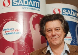 Johan Verminnen in 2008 als voorzitter van de auteursrechtenvereniging SABAM