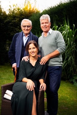 Drie generaties Anciaux: Vic Anciaux, Bert Anciaux en de dochter van Bert