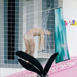 1170 David Hockney Man in Shower in Beverly Hills Purchased 1980