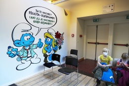 Woensdag 22 december 2021 in het vaccinatiecentrum Pacheco: kinderen vanaf 5 jaar kunnen nu ook een Pfizer-vaccin in lagere dosis krijgen als bescherming tegen het coronavirus