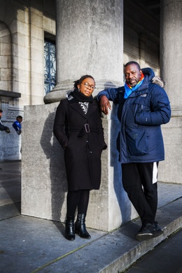 Dieudonné Lakama en Sandrine Ekofo van de commissie dekolonisatie