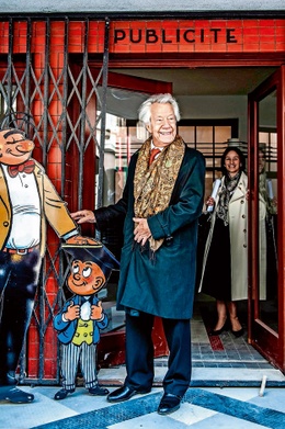 Marc Sleen bij de opening van zijn museum in de Zandstraat in 2009