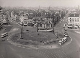 Zicht op het Baraplein, Fiennesstraat en Clemenceaulaan in 1958
