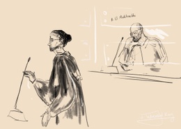 7 december 2022: beschuldigde Bilal El Makhoukhi op het assisenproces van de aanslagen in Brussel van 22 maart 2016