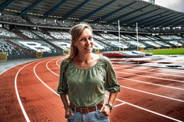 Memorial Van Damme 2023: Kim Gevaert op de nieuwe atletiekpiste in het Koning Boudewijnstadion