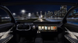 Deze LF-ZC, een zelfrijdende auto van de Japanse autobouwer Lexus, zou in 2026 kunnen rijden tussen verschillende 'haltes'